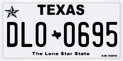 TX license plate DLO0695