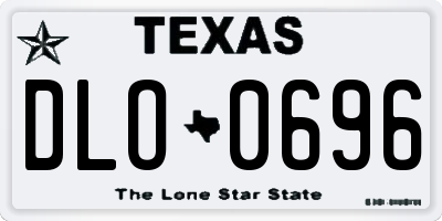 TX license plate DLO0696
