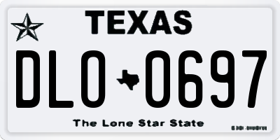 TX license plate DLO0697