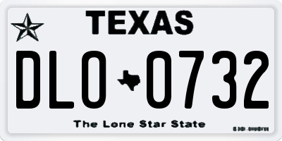 TX license plate DLO0732
