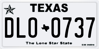 TX license plate DLO0737