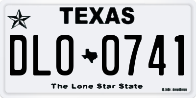 TX license plate DLO0741