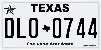 TX license plate DLO0744