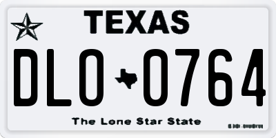 TX license plate DLO0764