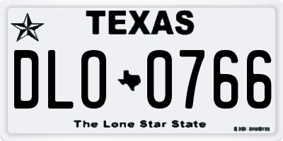 TX license plate DLO0766