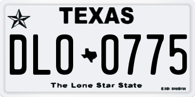 TX license plate DLO0775