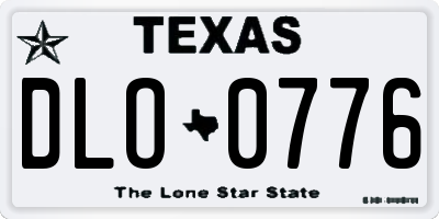 TX license plate DLO0776