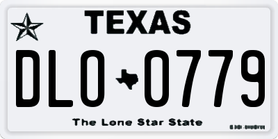 TX license plate DLO0779