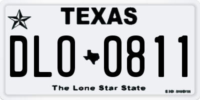 TX license plate DLO0811