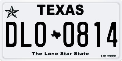 TX license plate DLO0814