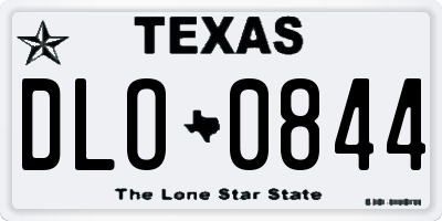 TX license plate DLO0844
