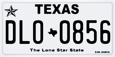TX license plate DLO0856