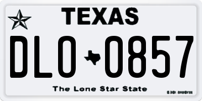 TX license plate DLO0857