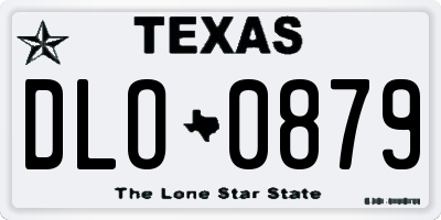 TX license plate DLO0879