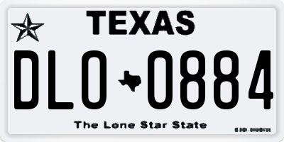 TX license plate DLO0884