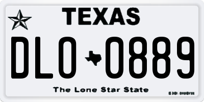 TX license plate DLO0889