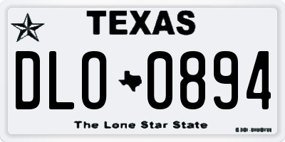 TX license plate DLO0894