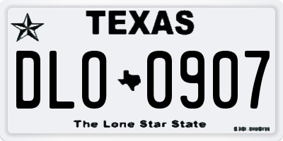 TX license plate DLO0907