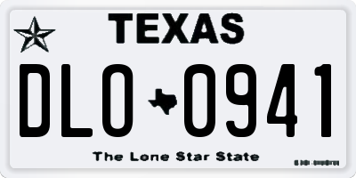 TX license plate DLO0941