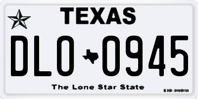 TX license plate DLO0945