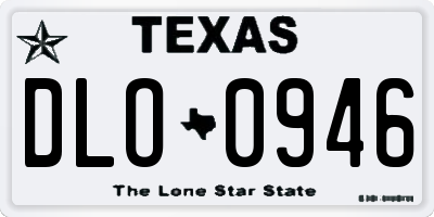 TX license plate DLO0946