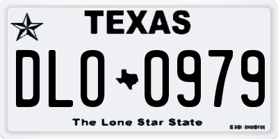 TX license plate DLO0979