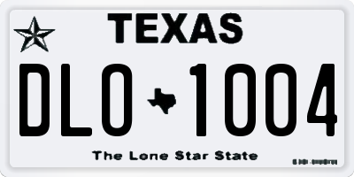 TX license plate DLO1004