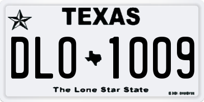 TX license plate DLO1009