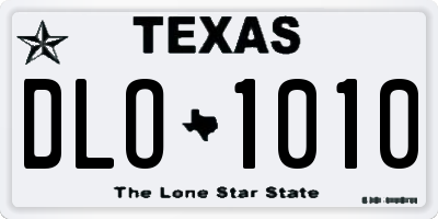 TX license plate DLO1010