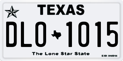 TX license plate DLO1015