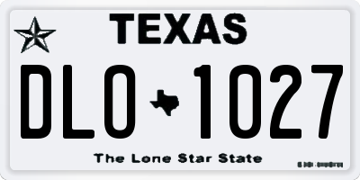 TX license plate DLO1027