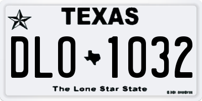 TX license plate DLO1032