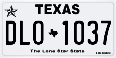 TX license plate DLO1037