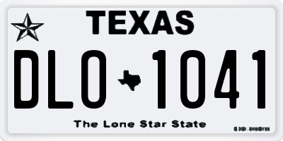TX license plate DLO1041