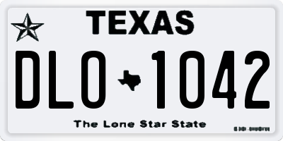 TX license plate DLO1042