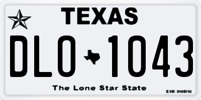 TX license plate DLO1043