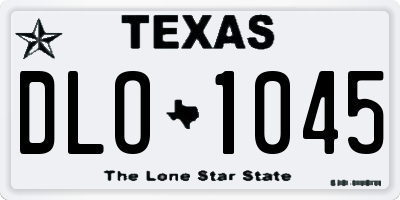 TX license plate DLO1045
