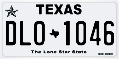 TX license plate DLO1046