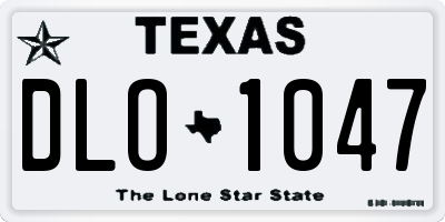 TX license plate DLO1047