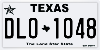 TX license plate DLO1048