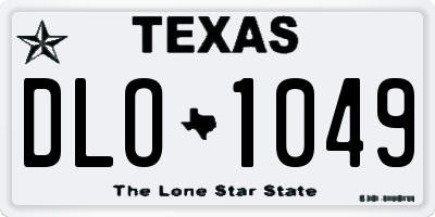 TX license plate DLO1049