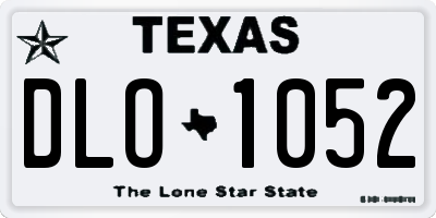 TX license plate DLO1052