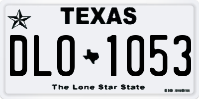 TX license plate DLO1053