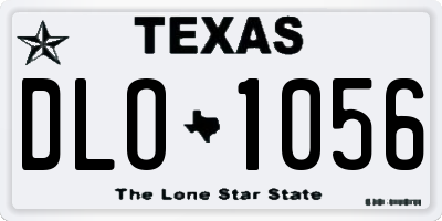 TX license plate DLO1056