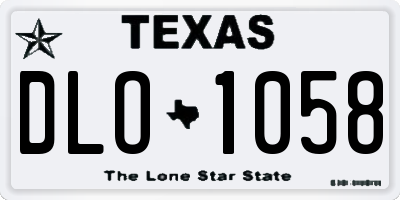 TX license plate DLO1058