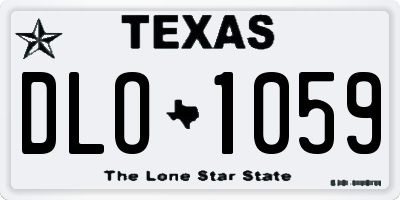 TX license plate DLO1059
