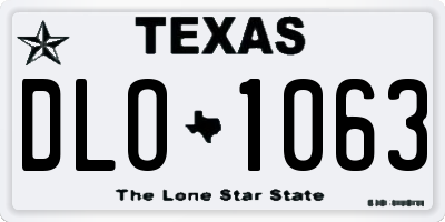 TX license plate DLO1063