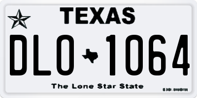 TX license plate DLO1064