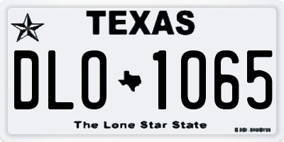 TX license plate DLO1065