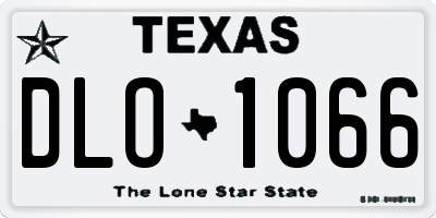 TX license plate DLO1066